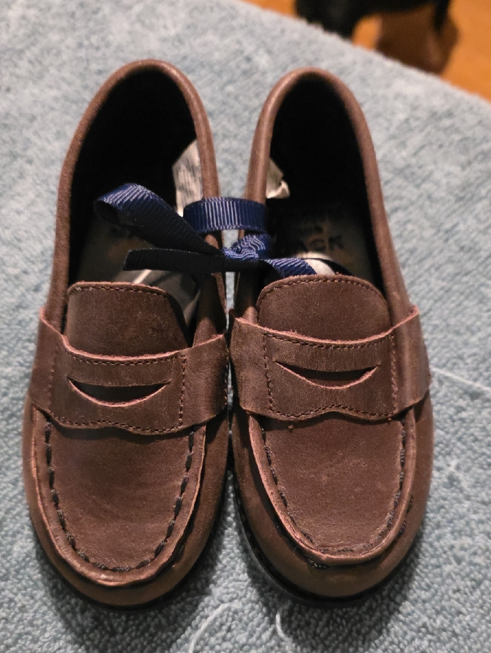 Janie and Jack Brown Suede Penny Loafers